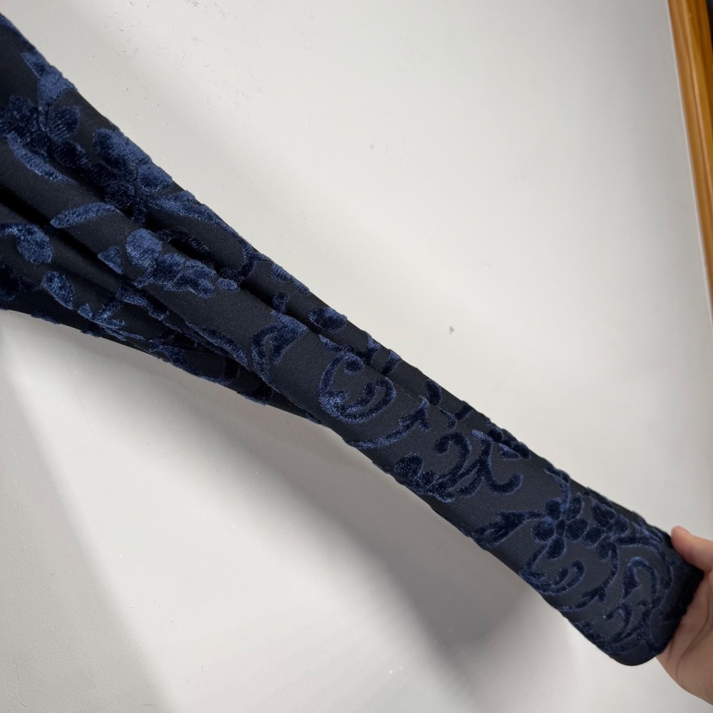 Gruppo‎ Americano Collection Navy Blue Burnout Velvet Floral Long Sleeve Top XL - Picture 8 of 13
